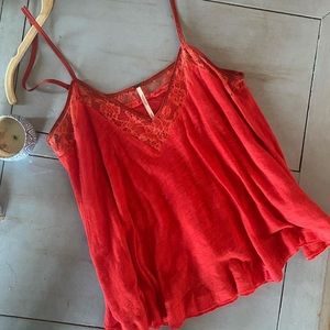 Free People Red Tank Top